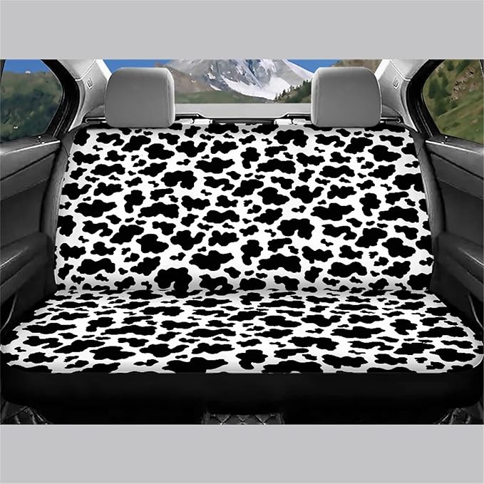 CLOHOMIN Cow Print Back Seat Covers for SUV