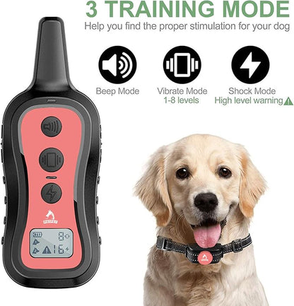 PATPET Dog Training Collar Dog Shock Collar with Remote 3 Training 1000 ft