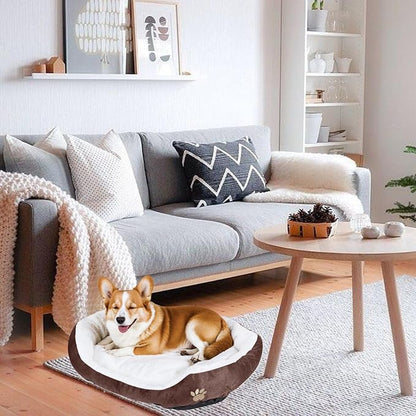 ShellKingdom Medium Dog Bed 35lbs, 23.62 19.68INCH (Coffee)