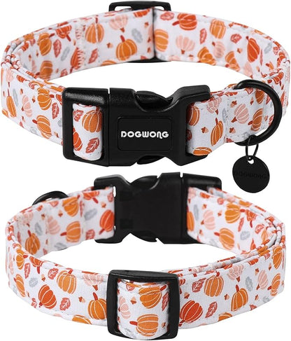 DOGWONG Halloween Pumpkin Dog Collar