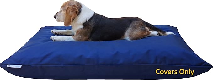 Do It Yourself DIY Pet Bed Pillow Duvet 1680 Durable Cover and Waterproof Internal case for Dog/Cat at Medium 36"X29" Navy Blue Color - Covers only