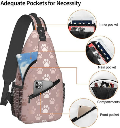 Stylish Sling Bag for Women Men Casual Backpack Crossbody Chest Shoulder Bag Gym Sports Travel Hiking Daypack