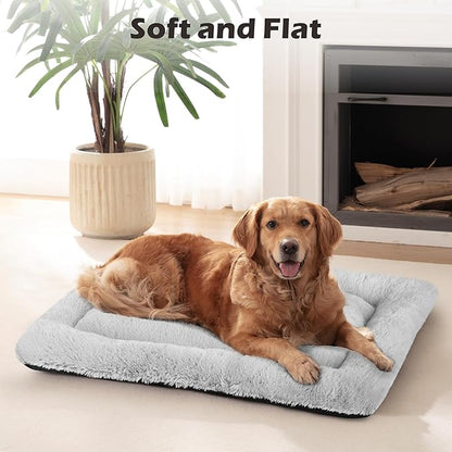 SIWA MARY Dog Bed Mat Soft Crate Pad Pad(35'' x 23'' Grey)