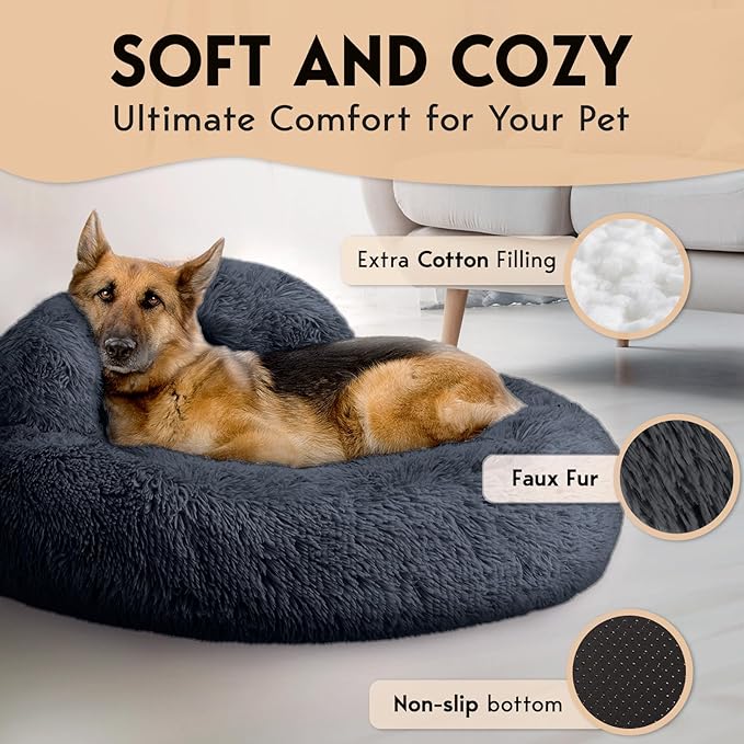 PetJett Calming Dog Bed 36'' Fits 100 lbs