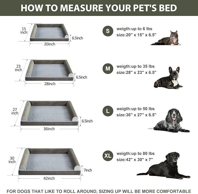 BFPETHOME Washable Dog Beds for Extra Large Dogs