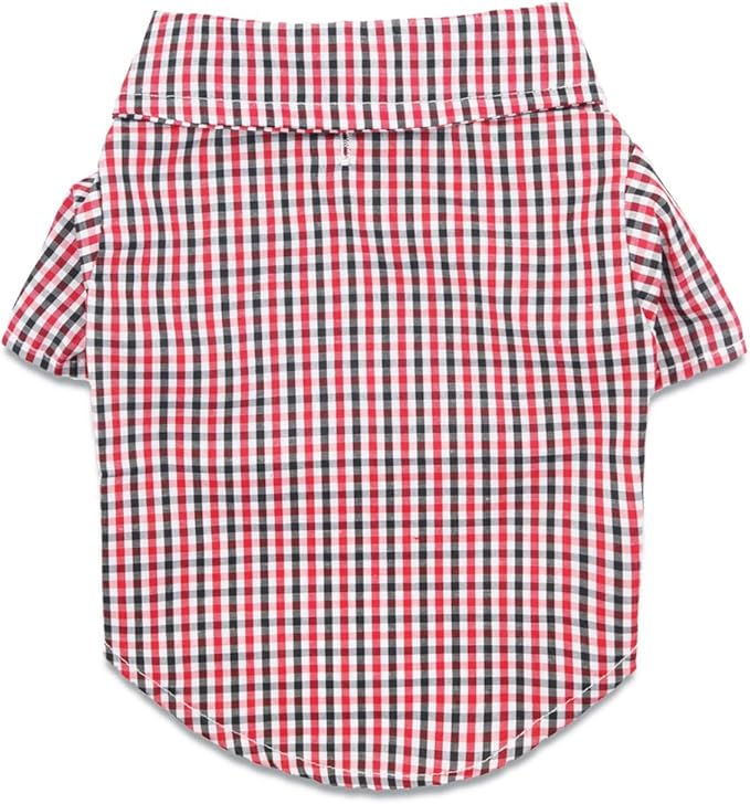 DroolingDog 3 Pack Plaid Extra Small Dog Tee Shirt XS Puppy Button Up Shirts Polo T Shirts Small Dogs Clothes Breathable Summer Tshirts