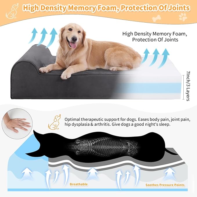 Dog Beds for Giant Dogs 7" Memory