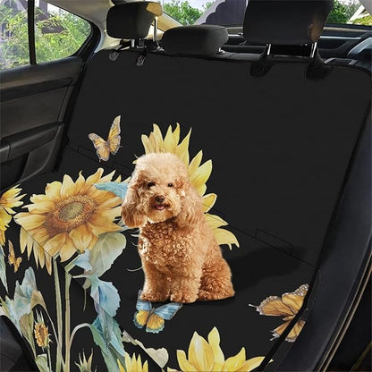 AFPANQZ Sunflower Dog Cat Seat Cover for Cars