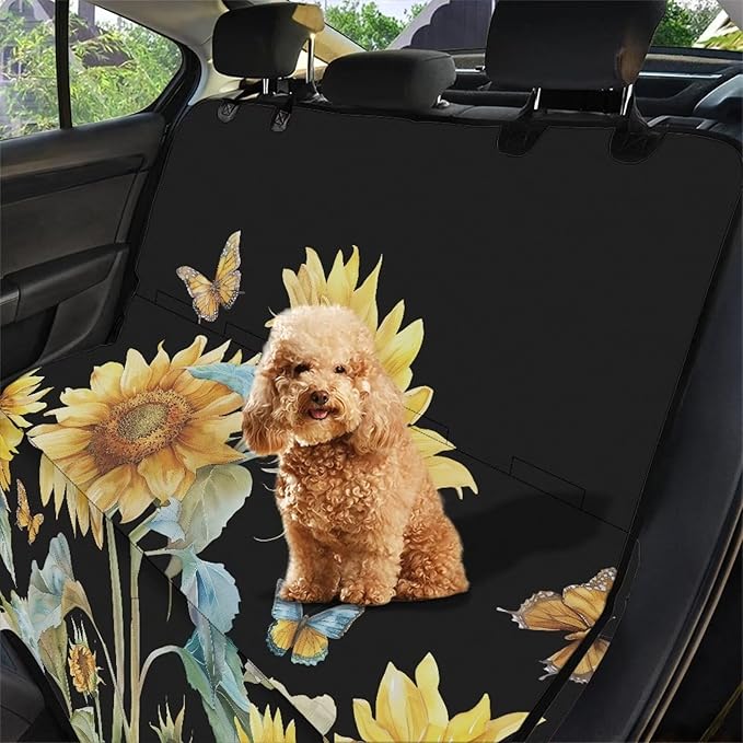 AFPANQZ Sunflower Dog Cat Seat Cover for Cars