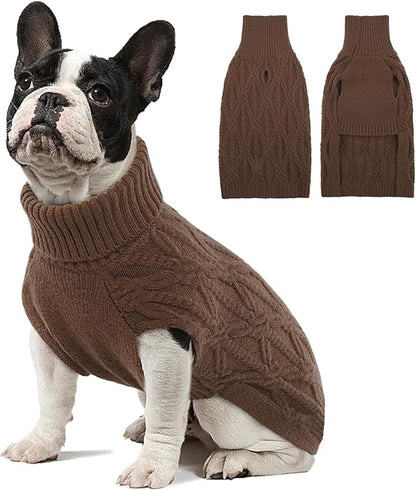 BRKURLEG Turtleneck Dog Sweaters