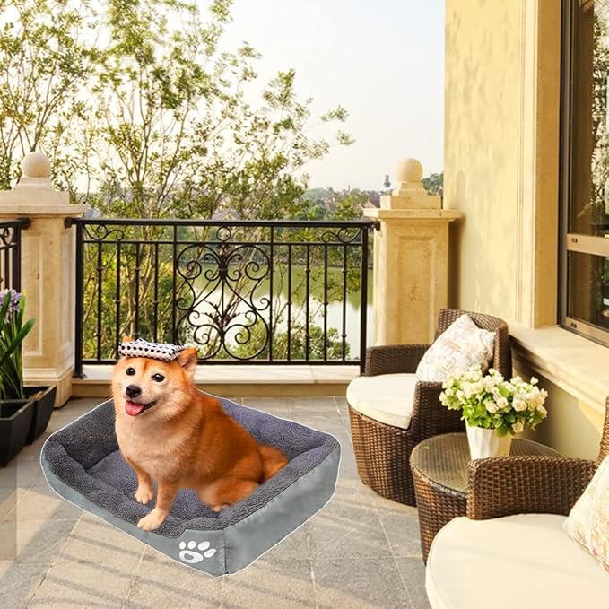 Barelove Square Dog Bed Mattress Washable Kennel