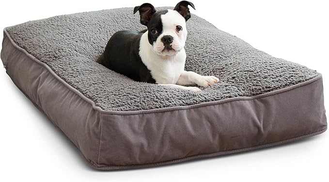 Buster Deluxe Reversible Pillow Style Sherpa Dog Bed (36 x 24 in.)