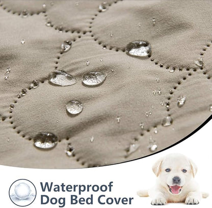 Pet Blankets for Couch Protection Waterproof Dog Bed Covers Dog Blanket Furniture Protector (Beige+Sand 52"x82")