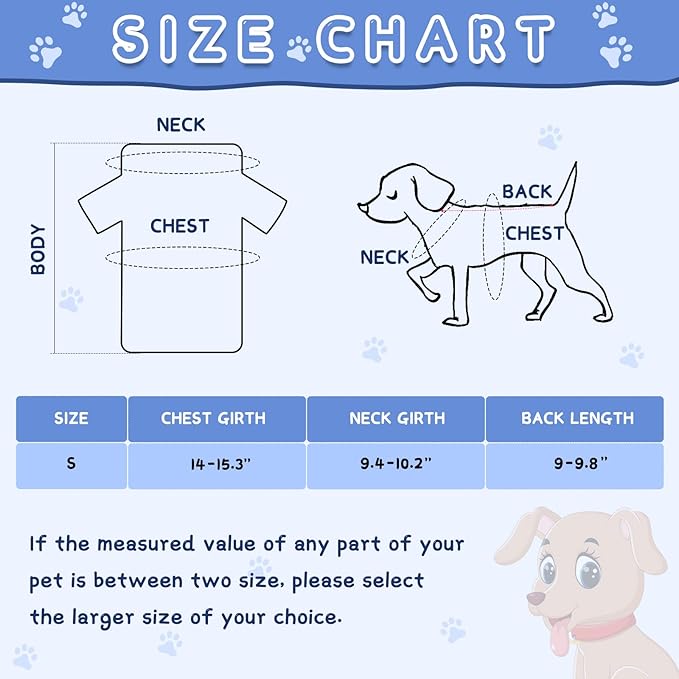 8 Pieces Dog Shirts