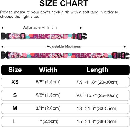 Adjustable Dog Collar with Patterns