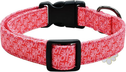 Flower Patterns Dog Collar with Accessories