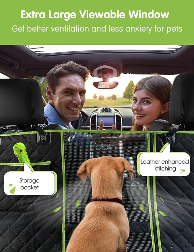 nzonpet 4-in-1 Dog Car Seat Cover 100% Waterproof