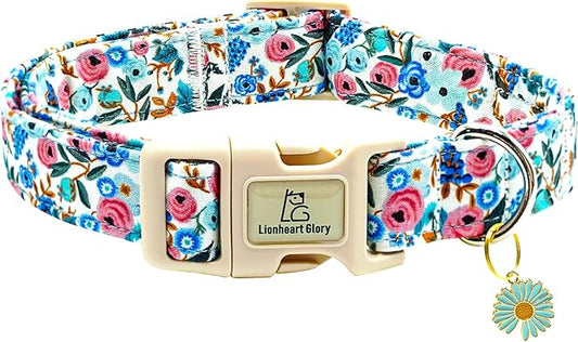 Lionheart glory Dog Collar Flowers Print Dogs Collar