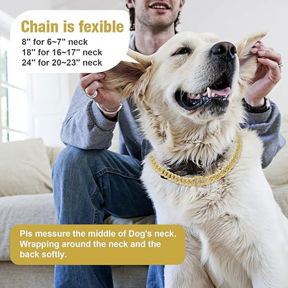 Dog Chain Silver Cuban Collars 10inch)