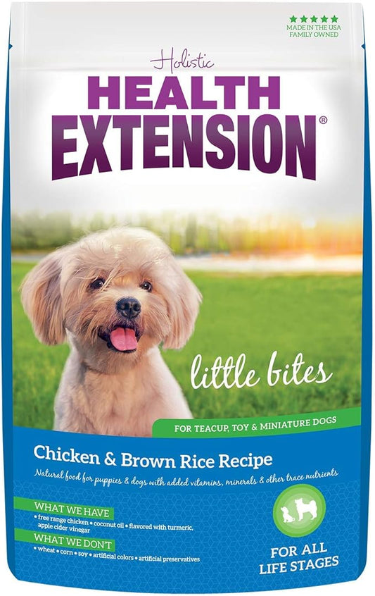 Health Extension Little Bites Chicken & Brown Rice Dry Dog Food (30 Pound / 13.6 Kg) - Natural with Probiotics and Superfoods for Teacup, Toy & Small Breeds