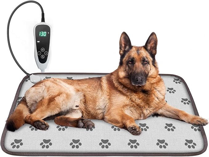 Large Dog Heating Pad 34x21in Waterproof Pet Heating Pad for Dogs Smart Thermostat Switch