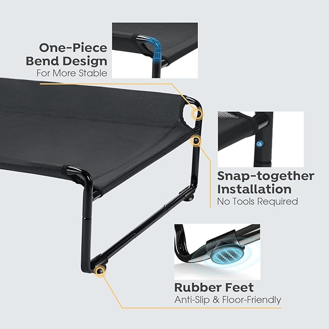 Veehoo Elevated Dog Bed with Washable Dog Pee Pads 100% Waterproof CWC2201CCP