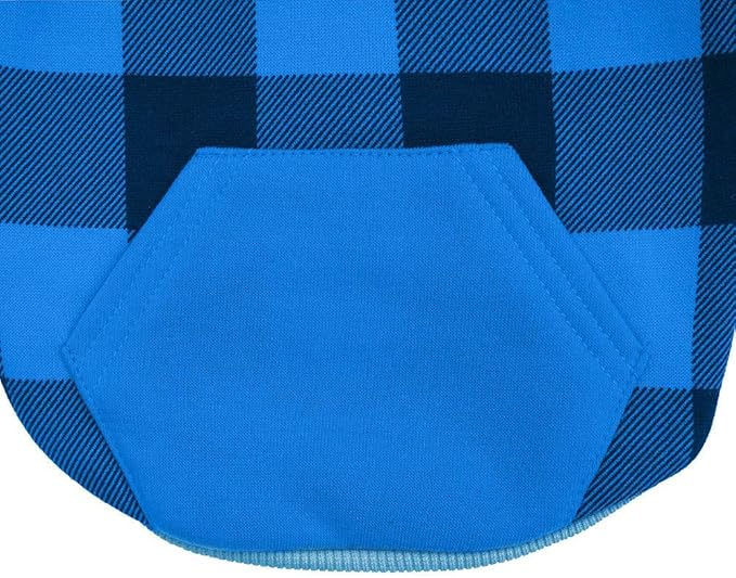 KOOLTAIL Plaid Dog Hoodie Pet Clothes Sweater with Hat and Pocket for Small Medium Large Size Dogs