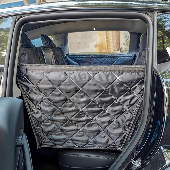 Upgraded Anti Sagging Dog Car Back Seat Covers for Tesla Model Y (2020-2023) 100% Waterproof
