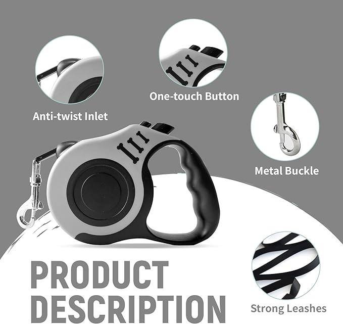 Retractable Dog Leash Automatic Telescopic Tractor Dog Tape 10/16 FT