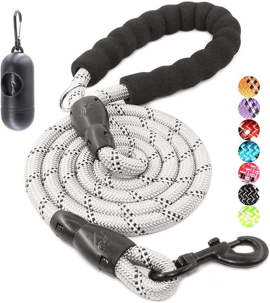 BAAPET 2/4/5/6 FT Dog Leash with Comfortable Padded Handle and Highly Reflective Threads for Small Medium and Large Dogs (6FT-1/2''