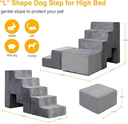 Dog Stairs for High Beds 5 Tier