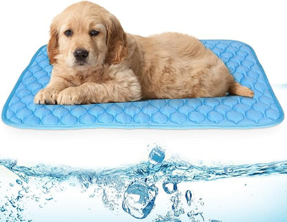 NAMOTEK Washable Dog Cooling Mat Ice Silk Cooling 27" Lx19 x0.48 Th