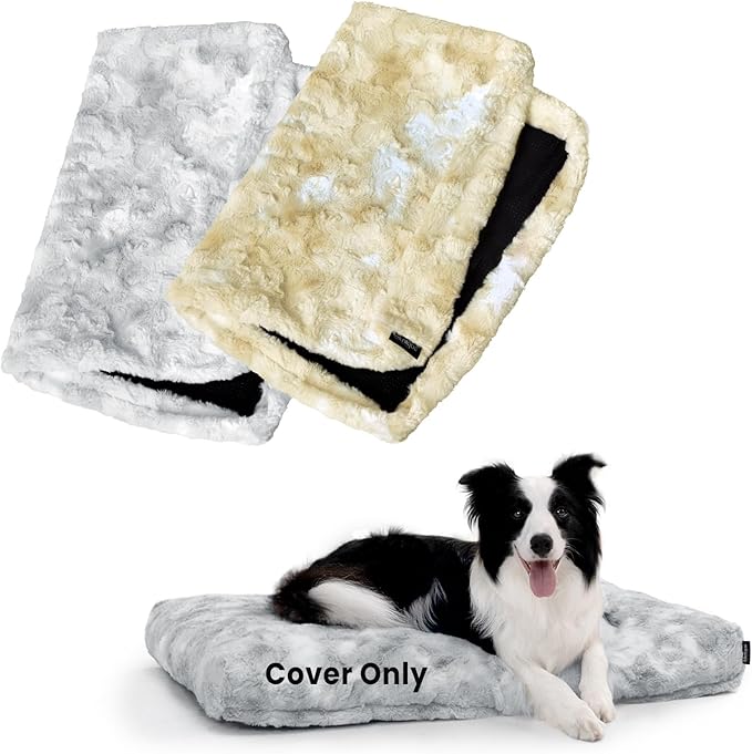 Dog Bed Cover,Dog Bed Removable Washable Cover,Dog Bed Covers Replacement Washable,Waterproof pet Bed Cover Set of 2,Ideal for Large Dog Beds (Cover Set of 2 Only)