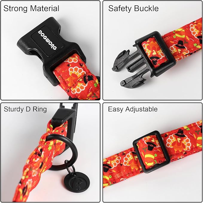 DOGWONG Cotton Dog Collar