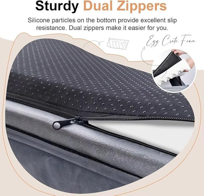 Large Dog Bed Orthopedic Washable: Jumbo Dog Bed Bolster Extra Large Dogs Egg Crate Foam Sofa Couch Waterproof Removable Cover