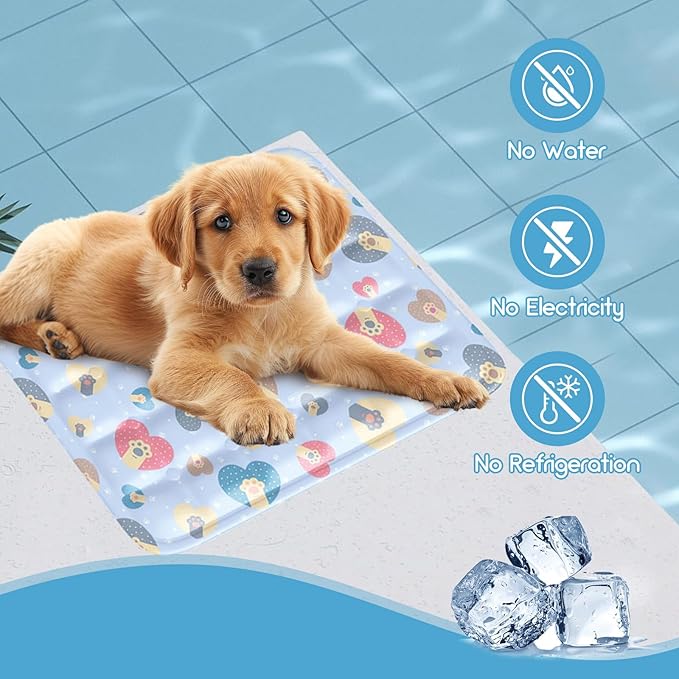 Enjoying Cooling Mat for Small Dogs Cats 11.8" x 15.75" Pet