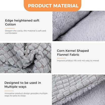 Small Dog and Cat Bed with Hooded Blanket