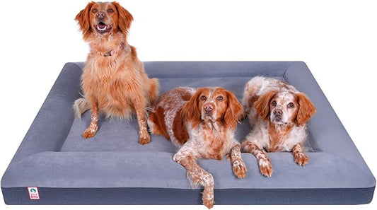 Premium Waterproof Orthopedic XL Dog Bed Washable Cover Made Out of Velvet 61" x 43" x 7"