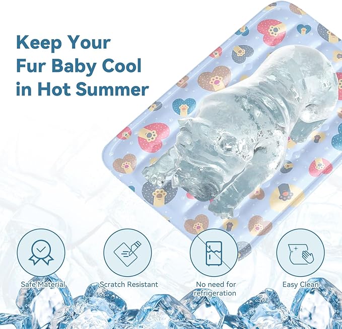 Enjoying Cooling Mat for Small Medium Dogs Cats 19.7" x 23.6" Pet