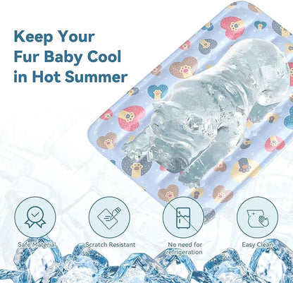 Enjoying Cooling Mat for Small Medium Dogs Cats 19.7" x 23.6" Pet