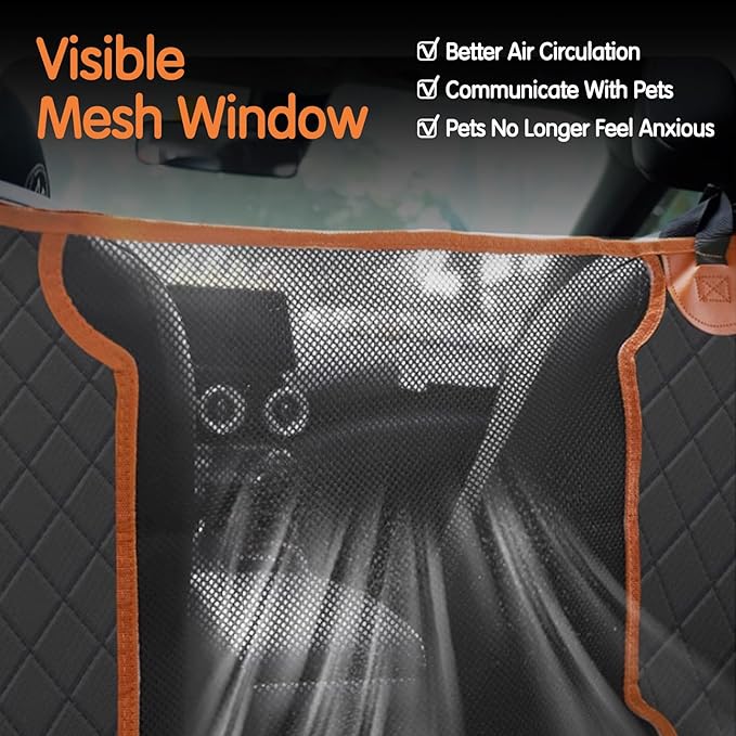 6 in 1 Split Dog Car Seat Cover for Back Seat 100% Waterproof 6 in 1)