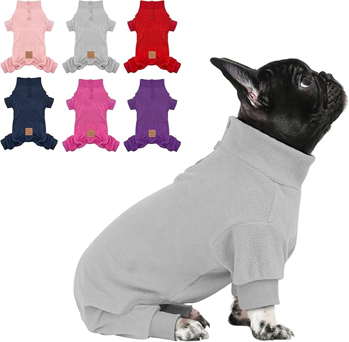 cyeollo Dog Pajamas Turtleneck Thermal Dog Pjs Fleece