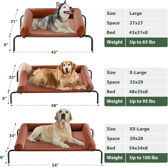 RRPETHOME Extra Large Elevated Cooling Dog Bed