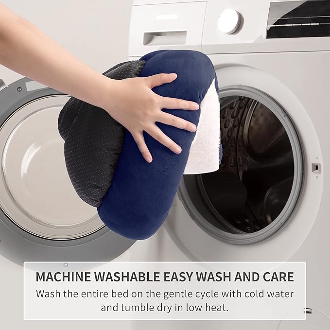 Love's cabin Round Donut Cat and Dog Cushion Bed 20in Pet