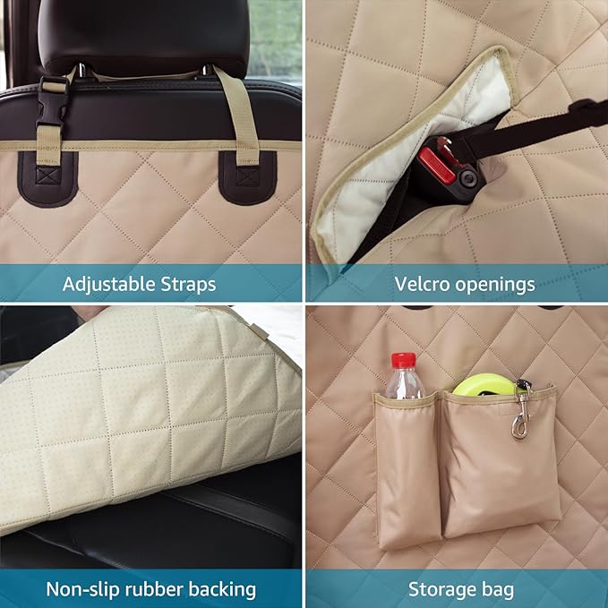 Lassie 4 in 1 Full Coverage Dog Car Floor Hammock 100% Waterproof