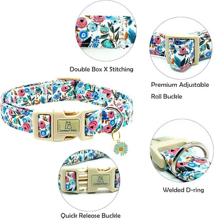 Lionheart glory Dog Collar Flowers Print Dogs Collar