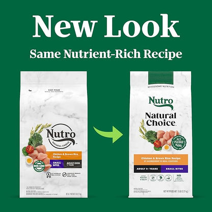 Nutro Natural Choice Small Bites Adult Dry Dog Food, Chicken and Brown Rice Recipe, 5lbs.