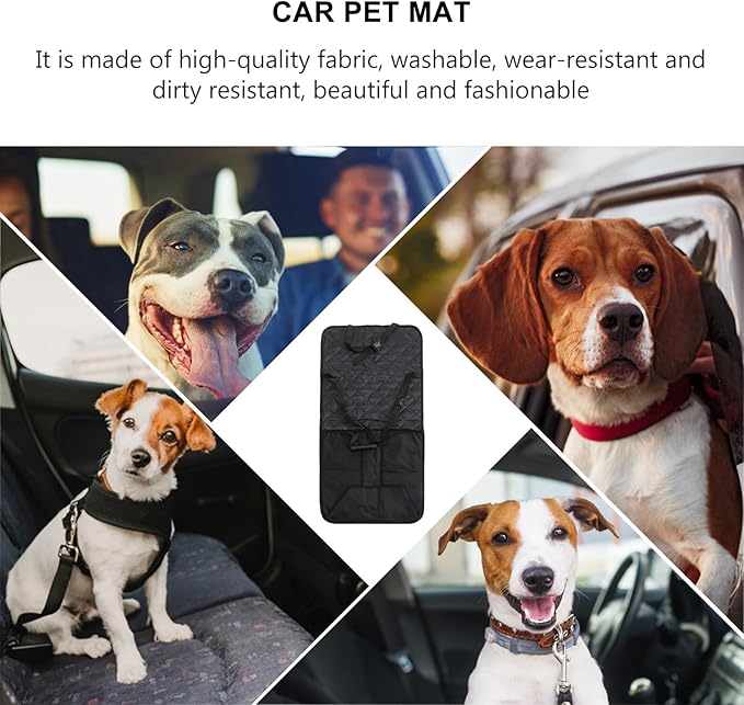 NOLITOY Dog Car Seat for Medium Large Dogs, Waterproof Dog Mat for Cars, Scratchproof Pet Booster Car Seat Cushion for Dogs, Non-Slip Dog Car Seat Cover for Back Seat