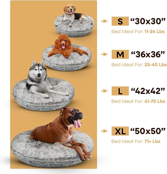 Bessie and Barnie Bagel Donut Dog Bed