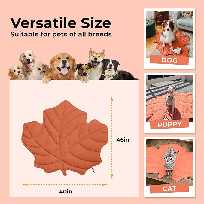 Dog Blanket Mat for Dogs Cats 40×46" Leaf